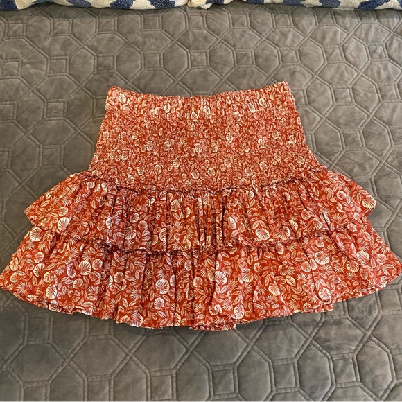 Women’s Loft Palm-Print Mini Skirt - Size M - Picture 1 of 10